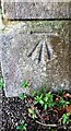 Benchmark on gatepost at southern entrance to Mount Huly