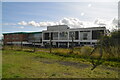 View to rear of Uttoxeter Racecourse grandstand