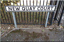 TM2749 : New Quay Court sign by Geographer