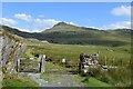 SH5852 : Gate on the track to Bwlch Cwm Llan by Bill Harrison