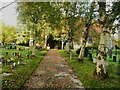 Path to the porch, Christ Church, Helme