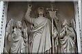 Crediton, Holy Cross Church: The 1926 Fellowes Prynne reredos behind the high altar (detail) 2