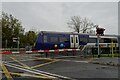 Train at Nether Poppleton level crossing