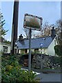 Traffic mirror at road junction, Tregarth