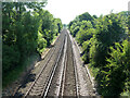 Railway west of Brook Lane Bridge