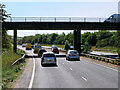 SW8654 : Bridge over the A30 at Mitchell by David Dixon