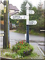 Direction Sign – Signpost in The Square in Winscombe