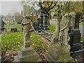 Two monuments in Harehills Cemetery, Leeds