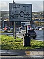 SO1911 : Grimy directions sign in Brynmawr town centre by Jaggery
