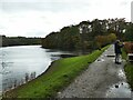 SJ8955 : Dam of the Serpentine at Greenway Bank by Stephen Craven