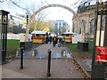 SP0687 : Colmore Row entrance to the Christmas in Cathedral Square market, Birmingham by Roy Hughes