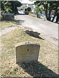 SZ0378 : Path marker on Peveril Point by Neil Owen