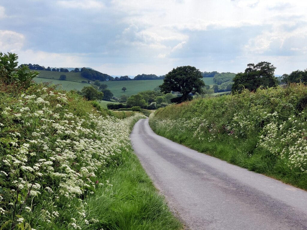 Lane Descending Towards Lower Dinchope © Mat Fascione Cc-by-sa/2.0 ...