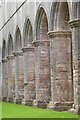 SE2768 : Columns in Fountains Abbey by Philip Halling