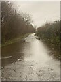 Floodwater near Capel Gwynfe