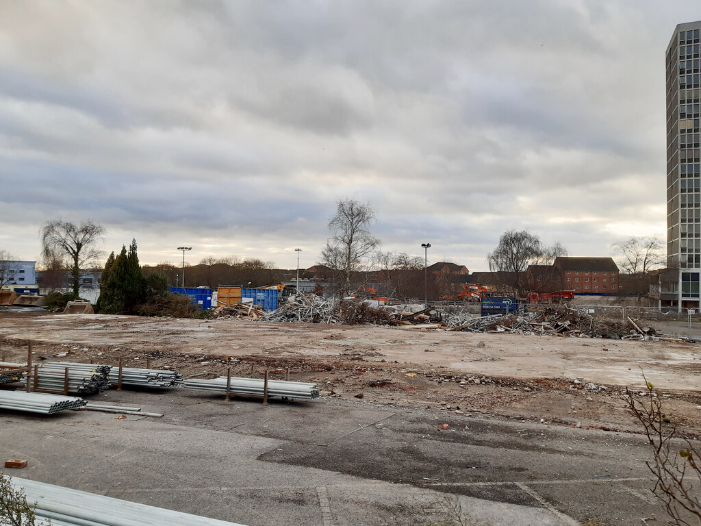 Demolition of the former tax office in... © Gareth James cc-by-sa/2.0 ...