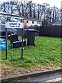 COURT B Teynes 4-16 name sign on grass, Coed Eva, Cwmbran