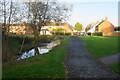 Brook and path in Fairford Leys