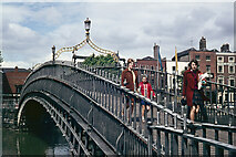 O1534 : Ha'penny Bridge in Dublin, Ireland by Roger  D Kidd