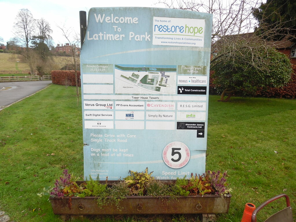 Welcome to Latimer Park board near... © David Hillas cc-by-sa/2.0 ...