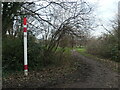 SE2233 : Gas pipeline marker, by Sycamore Chase, Pudsey by Christine Johnstone