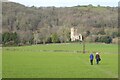 SO7740 : Walkers approaching Little Malvern Priory by Philip Halling