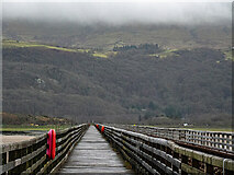 SH6215 : Looking back from Barmouth Bridge by John Lucas