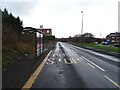 Bus stop and shelter on Station Road (B1322)