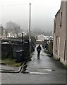 Walking along a back lane in Briton Ferry