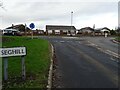 Roundabout at the end of Backworth Lane (B1322), Seghill