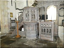 SU2771 : Holy Cross, Ramsbury: pulpit by Basher Eyre