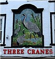 Sign on the Three Cranes public house