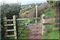 SS0298 : Gate on Coast Path at a boundary by M J Roscoe