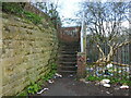 Steps up to the railway bridge