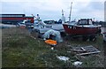 Boats by Caister beach