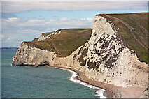 SY8080 : Swyre Head cliff and Bat's Head in Dorset by Roger  D Kidd
