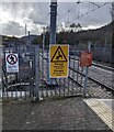 Notices at the SE end of Treorchy station