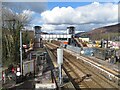 Construction of the new footbridge at Taffs Well station