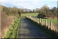 Path, alongside A4139, to lane