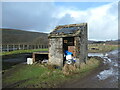SD7580 : No 3's ruined outdoor toilet, Blea Moor by Christine Johnstone