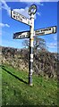 NY3051 : Cumberland County Council finger signpost at junction at Hardcake Hall by Roger Templeman