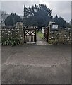 SO5204 : Churchyard entrance gates, Llandogo, Monmouthshire by Jaggery