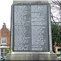 SD3627 : Names on Lytham Cenotaph (South side) by Gerald England
