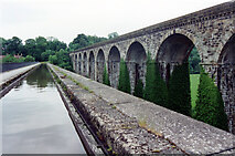 SJ2837 : Chirk Aqueduct, Shropshire Union Canal (Llangollen Canal - Main Line) and Chirk Viaduct by Jo and Steve Turner