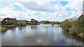 SE4225 : Castleford - Millennium Bridge & weir on River Aire by Colin Park