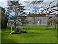 TL4458 : The Double Helix sculpture in the garden of Clare College by Richard Humphrey