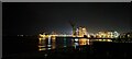 TM2832 : Port of Felixstowe from Landguard Fort, night by Christopher Hilton