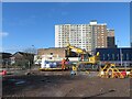 Rail works being undertaken on the Cardiff Bay line