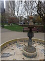 Detail of the fountain in Vauxhall Park