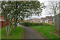 Footpath to Tasmin Grove in Perton, Staffordshire